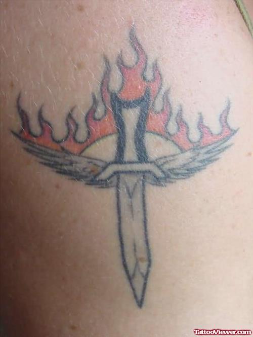 Winged Dagger Tattoo