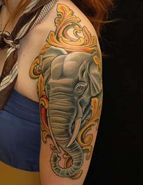 Elephant Dagger Tattoo