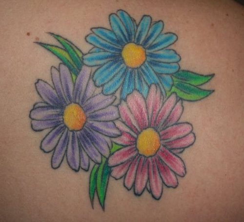 Purple Daisy Tattoo