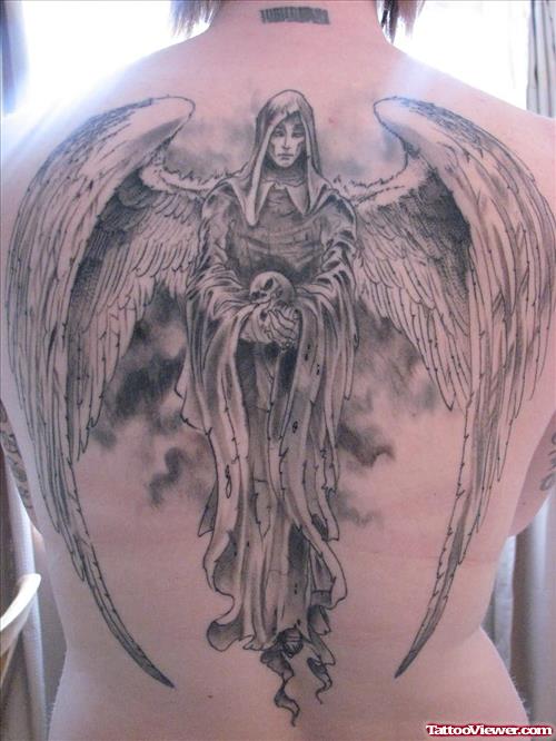 Angel Death Tattoo  On Back
