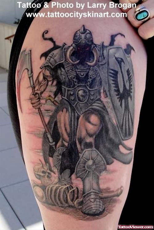 Death Dealer Tattoo On Shoulder