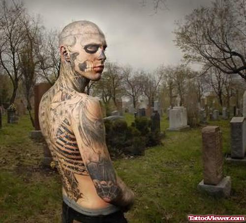 Bizarre Mag Zombie Boy Tattoo
