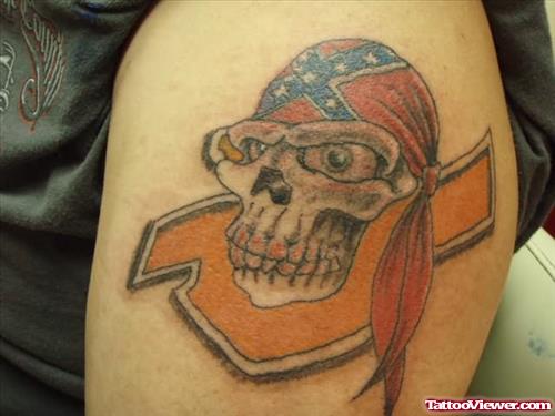 American Skull Tattoo