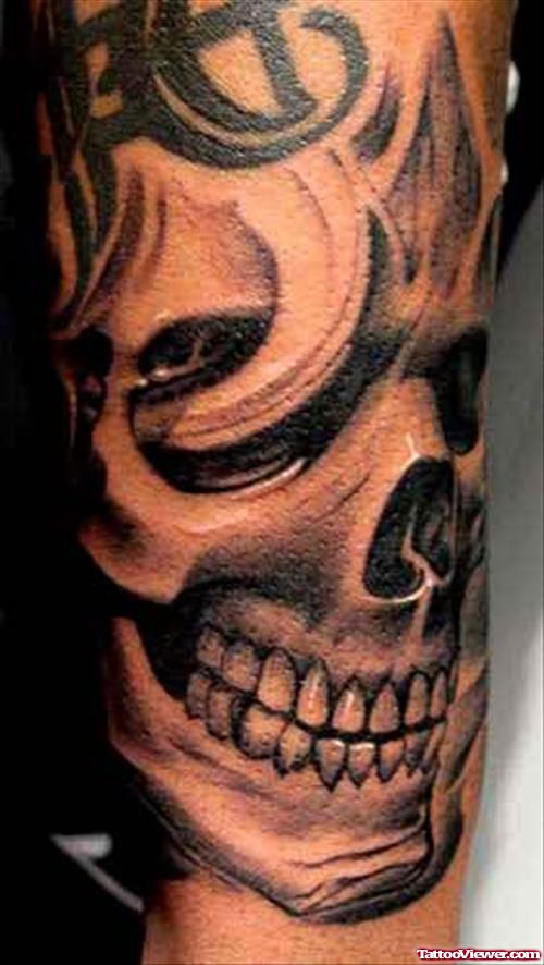 Skull Teeth Tattoo