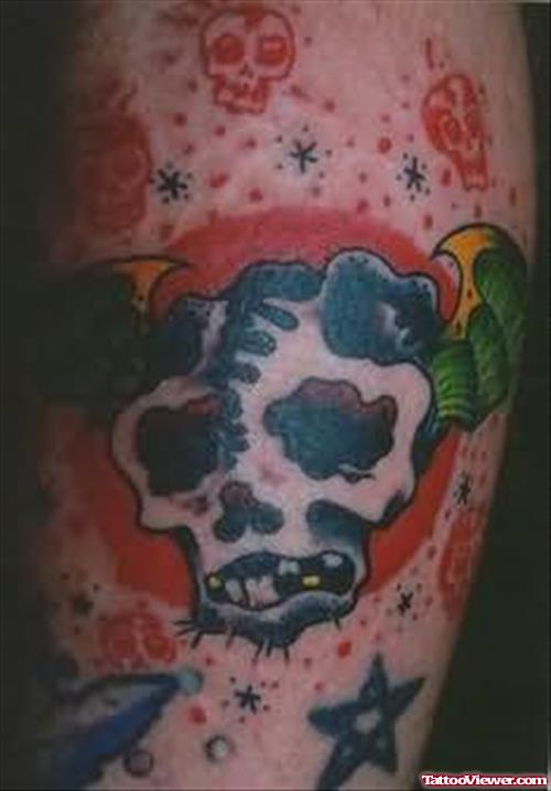 Scary Skulls Death Tattoo
