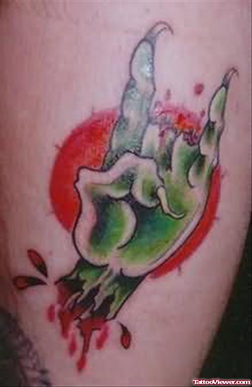 Hand Cut - Death Tattoo