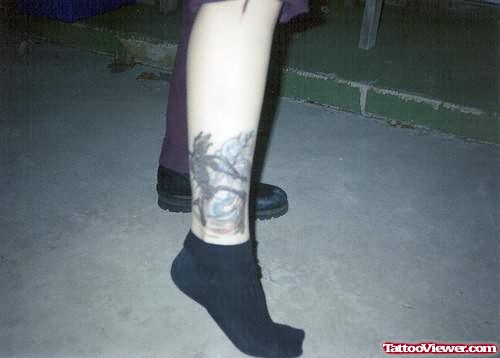 Death Tattoo on Ankle