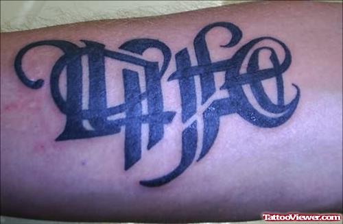 Life Death Ambigram Tattoo