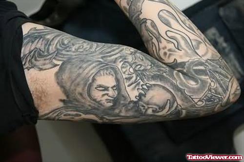 Awesome Death Tattoo On Arm