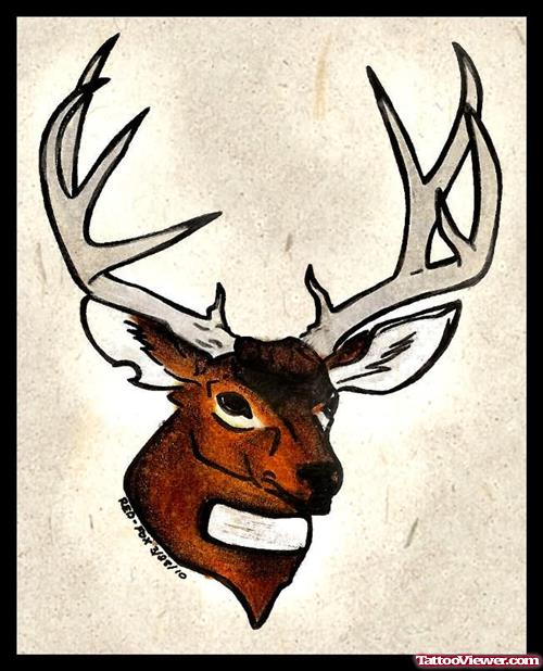 Mule Deer Tattoo Sample