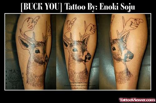 Deer Faces Tattoos