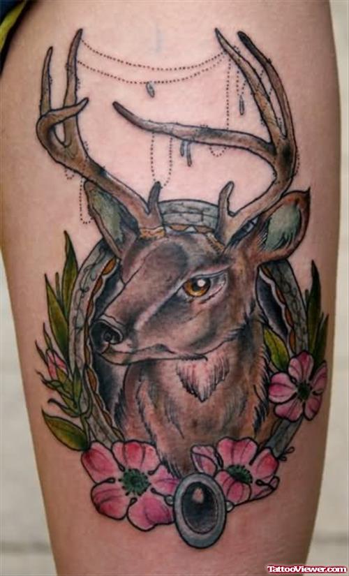 Deer Beautiful Tattoo by Tattoostime