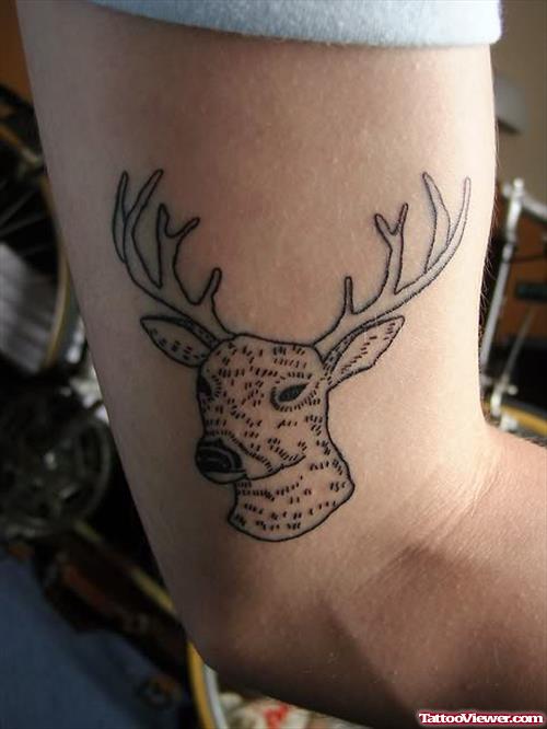 Deer Tattoo On Arm Joint