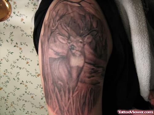 Deer Closeup Tattoo Picture