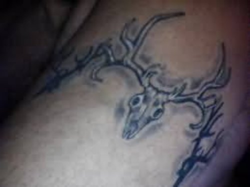 Deer Skull Arm Band Tattoo