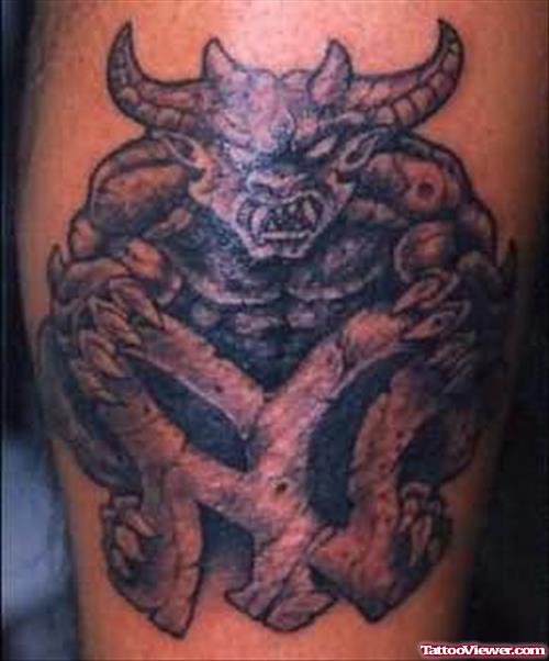 Scary New Demon Tattoo