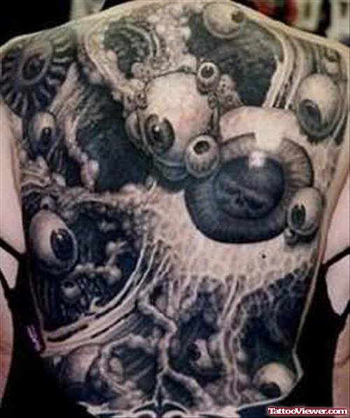 Large Demon Tattoo On Back