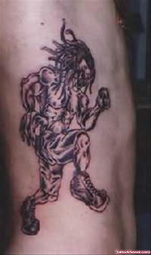 Demon Running Tattoo