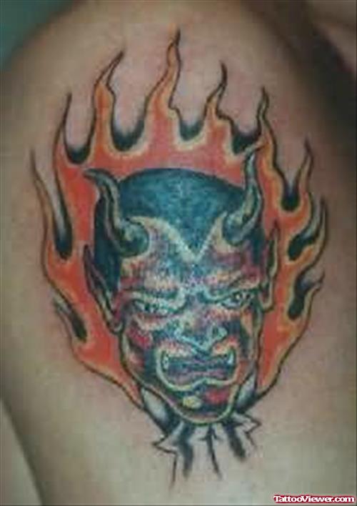Fire Demon Tattoo