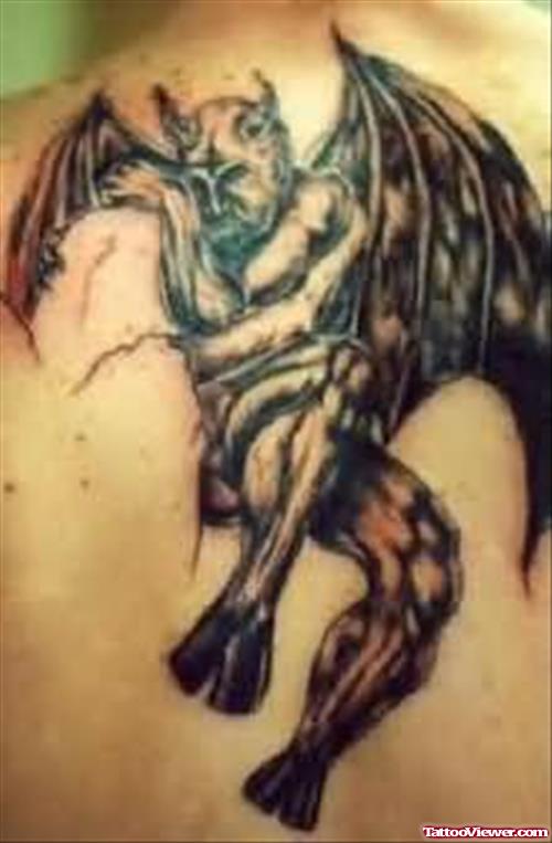 Trendy Demon Tattoo On Back