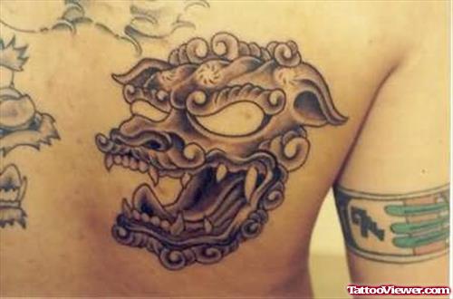 Awesome Demon Tattoo On Back Shoulder