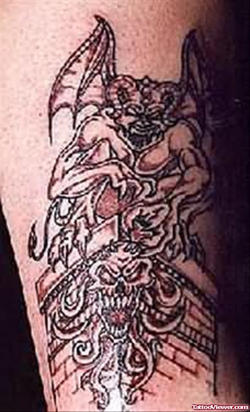 Crawling Demon Tattoo