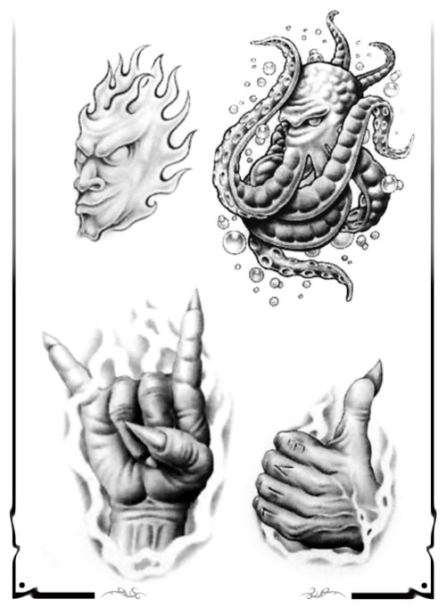 Demon And Skull Tattoo Design