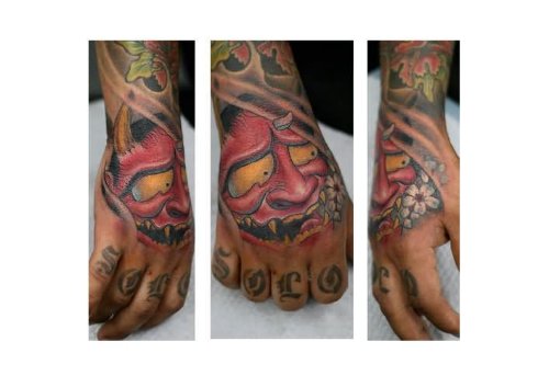 Japanese Demon Head Tattoo