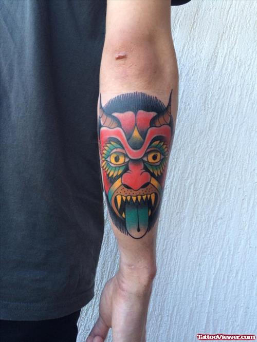 cheerful demon tattoo