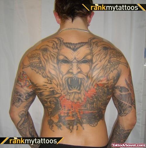 Devil Back Body Tattoo