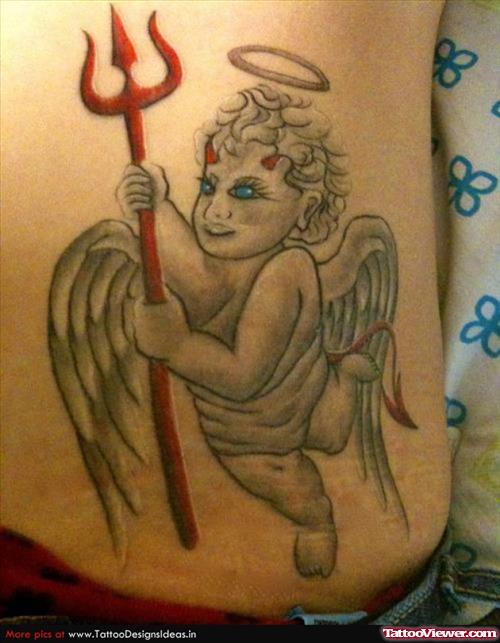 Classic Angel Devil Tattoo Design