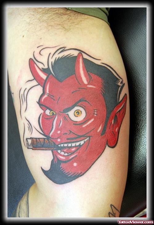 Smoking Devil Tattoo Picture