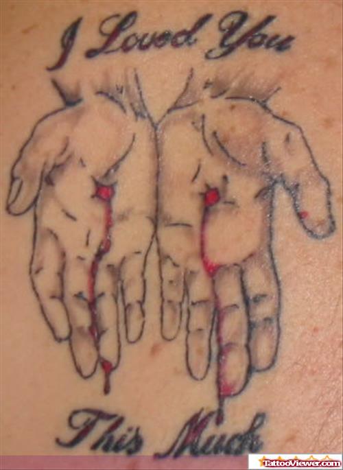 Loved You This Much Devil Hands Tattoo