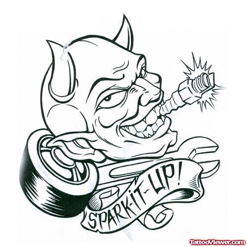 Spark It Up Devil Tattoo Sample