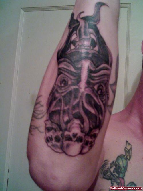 Right Sleeve Devil Tattoo