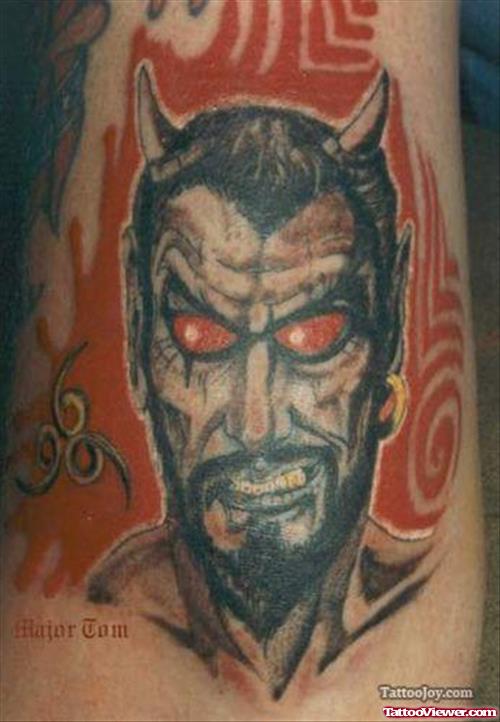 Crazy Devil Tattoo Design
