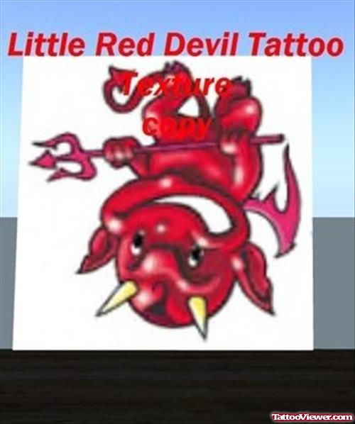 Little Red Devil Tattoo Texture