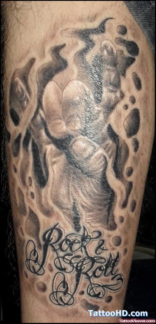 Cool Grey Ink Devil Tattoo