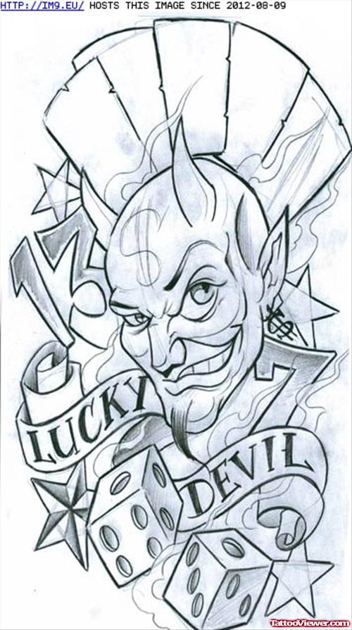 Lucky Devil Tattoo Design