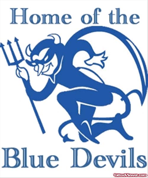 Home Of The Blue Devils Tattoo Design