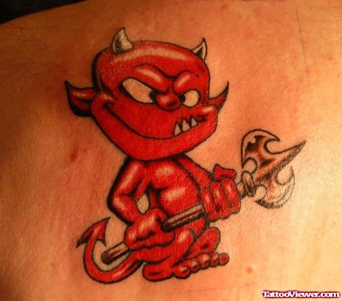 Awesome Red Ink Devil Tattoos