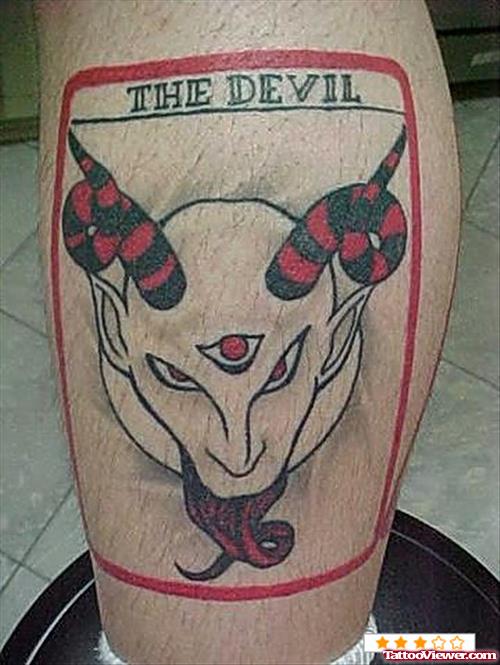 Devil Tarot Card Tattoo Design