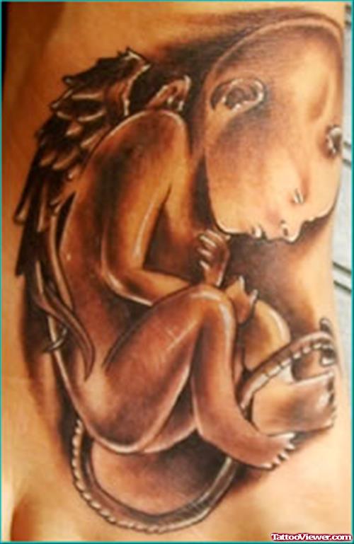 Devil Angel Baby Tattoo
