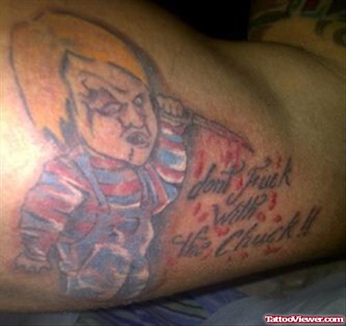 Devil Chucky colored Ink Tattoo