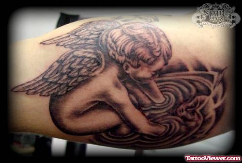 Cherub Angel And Devil Tattoo