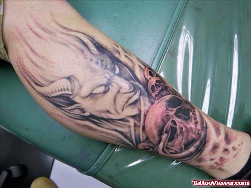 Awesome Devil Tattoo