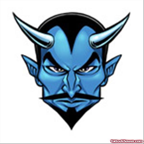 Blue Devil Tattoo Design