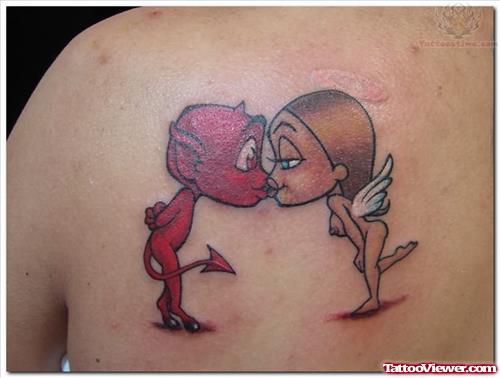 Angel & Devil Love Tattoo