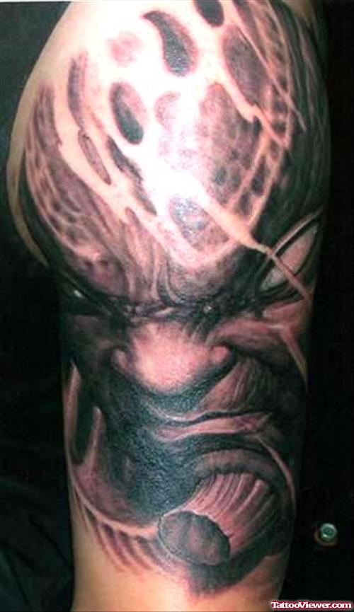 Awesome Demon Head Tattoo