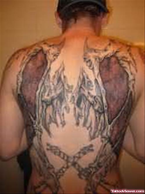 Devil Skulls Tattoo On Back